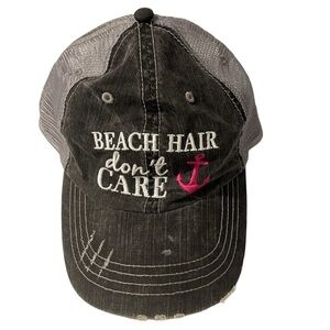 {Mega Cap} Women’s Distressed Baseball Hat